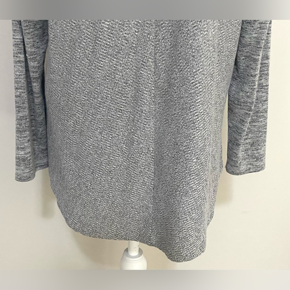 Sojo Womens XL Solid Gray Cowl Neck Sweater Grandmillenial Preppy Cabincore - Picture 6 of 13